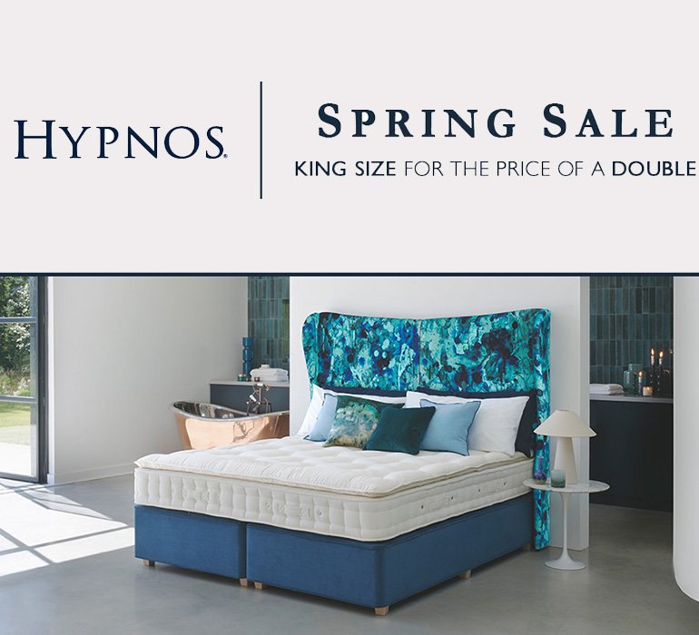 <p>Visti our beautiful bedroom showroom and explore our Hypnos bed and mattress collection.&nbsp;Enjoy a Spring Sale Upgrade Without the Extra Cost&nbsp;with Hypnos. Hypnos are offering a king size bed for the price of a double.</p>
